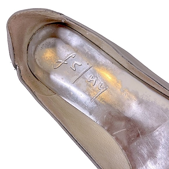 FSNY French Sole Grey Silver Patent Leather Heart Slip On Ballet Flats - Picture 12 of 12